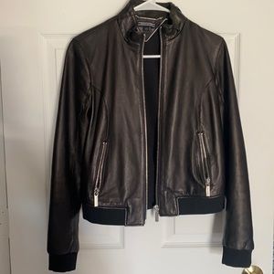 Bomber Leather Jacket from Tommy Hilfiger